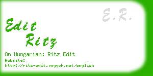 edit ritz business card